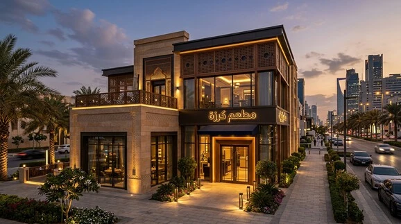 مطعم كرزة في الرياض بتصميم فاخر وجلسات متنوعة
