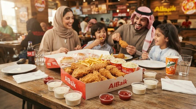 Affordable Albaik Dammam family packs with 8 to 16 pieces of chicken, perfect for sharing.