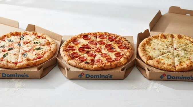 Popular classic Domino’s pizzas available in Saudi Arabia including Margherita, Pepperoni and Four Cheese with fresh ingredients.