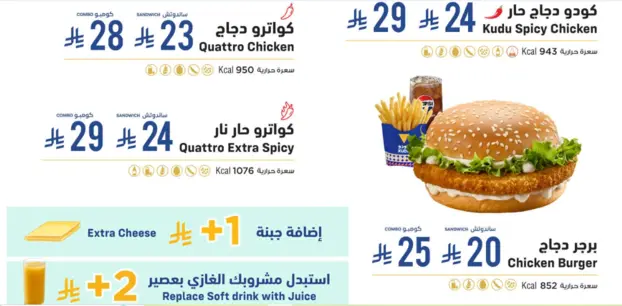 kudu menu